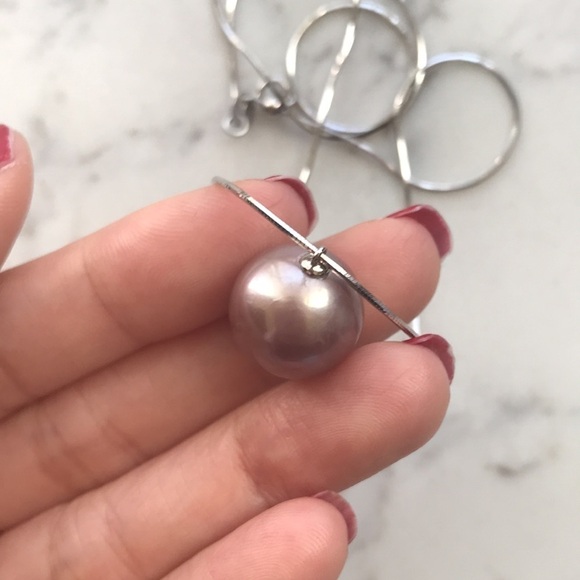 Custom Made 13.5mm Genuine Pearl Snake Chain Necklace - Picture 10 of 13